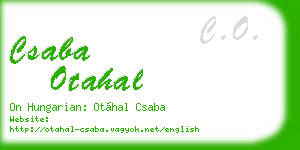 csaba otahal business card